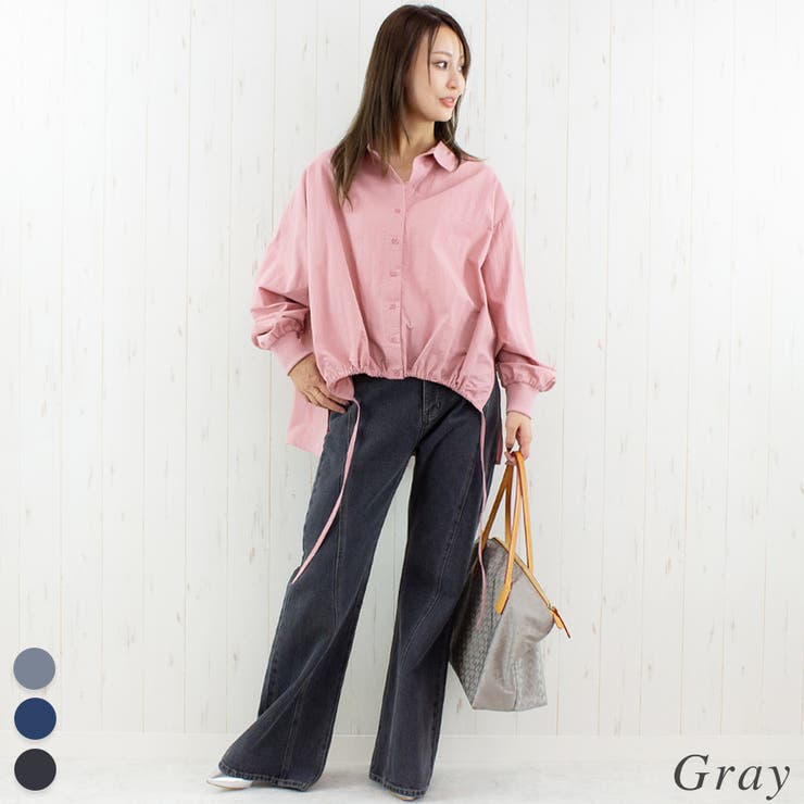 グレー | デニムシームフレアパンツ | A.NATALY