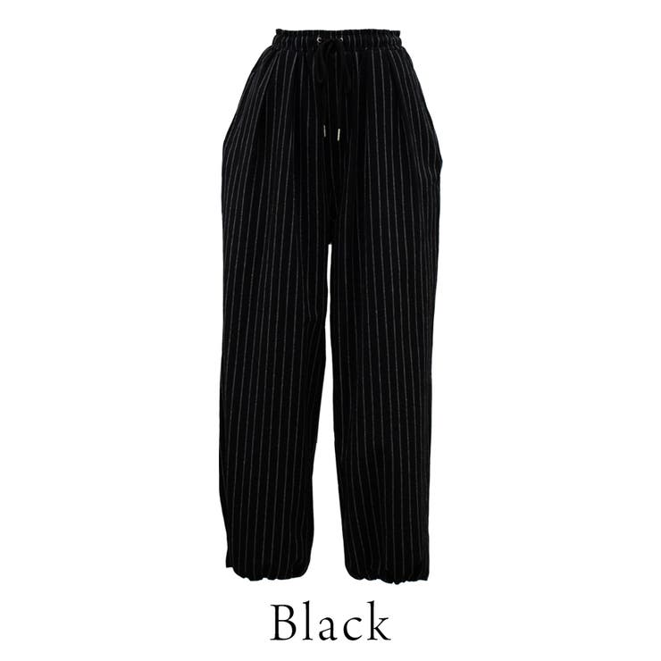 リネンライクストライプタックイージーパンツ | A.NATALY | 詳細画像9 