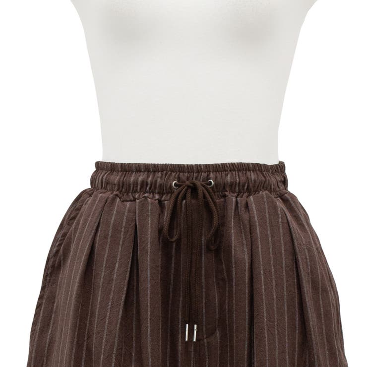 リネンライクストライプタックイージーパンツ | A.NATALY | 詳細画像12 