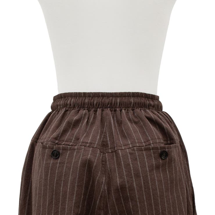 リネンライクストライプタックイージーパンツ | A.NATALY | 詳細画像13 