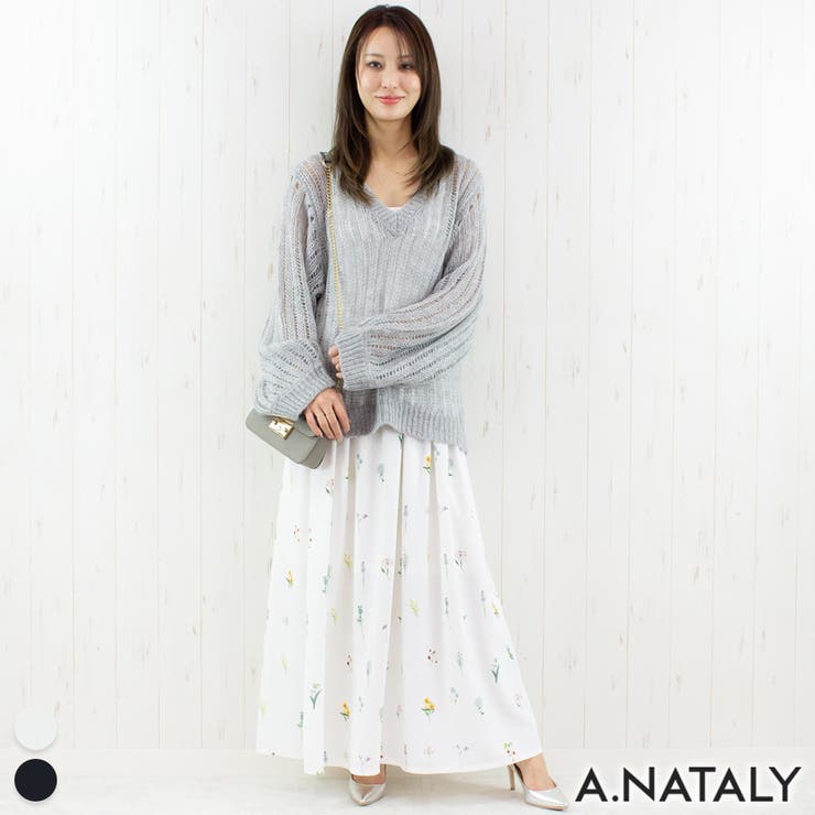オフ | プリントギャザースカート | A.NATALY