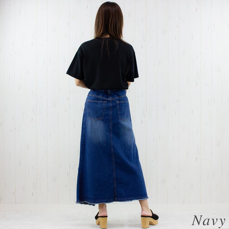 アシメウェストラップ風デニムスカート | A.NATALY | 詳細画像2 