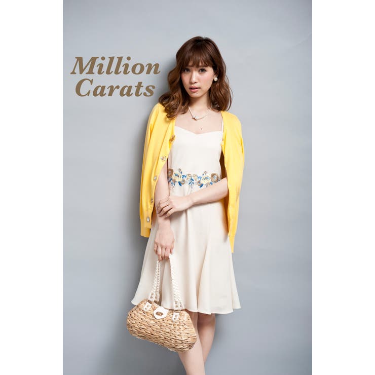 ウエストフラワー刺繍ワンピ/Million Carats【ミリオンカラッツ】[品番：ACTW0000024]｜A.NATALY（アナタリー）のレディース ファッション通販｜SHOPLIST（ショップリスト）