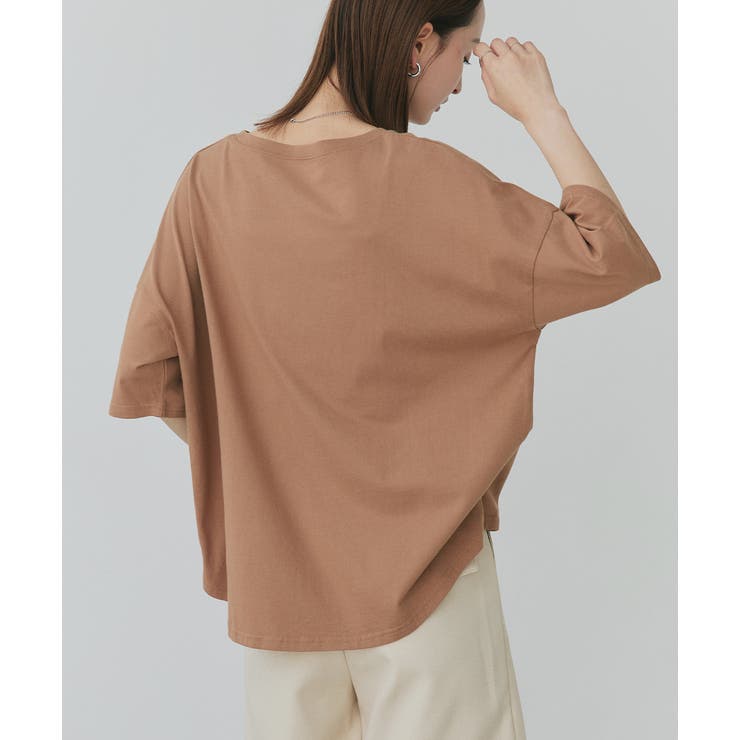 ポケット付きTシャツ コットン100% ラウンドヘム | ad thie | 詳細画像20 