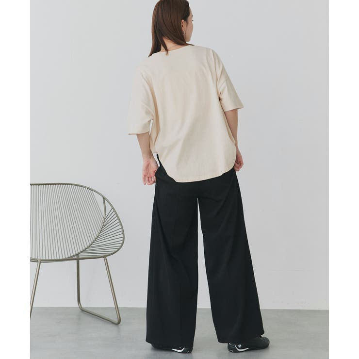 ポケット付きTシャツ コットン100% ラウンドヘム | ad thie | 詳細画像24 