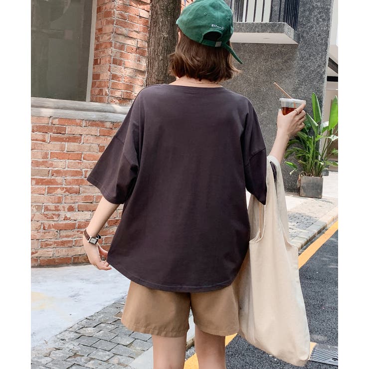 ポケット付きTシャツ コットン100% ラウンドヘム | ad thie | 詳細画像32 