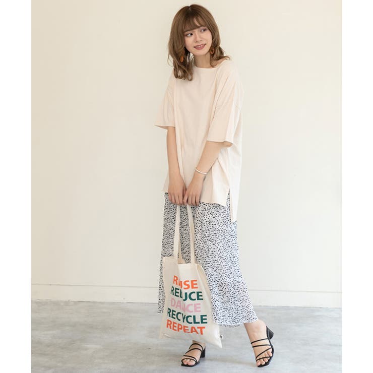 オーバーサイズチュニックTシャツ レディース カット | ad thie | 詳細画像47 