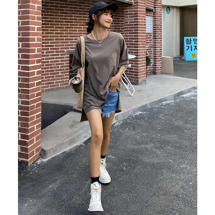 オーバーサイズチュニックTシャツ レディース カット | ad thie | 詳細画像51 