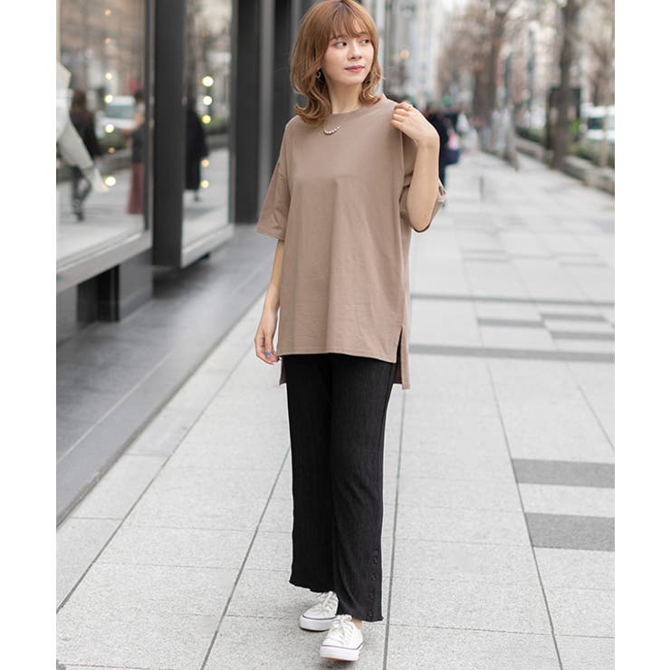 オーバーサイズチュニックTシャツ レディース カット | ad thie | 詳細画像55 