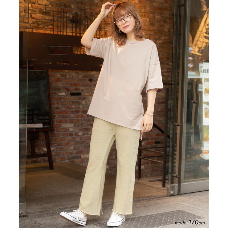 オーバーサイズチュニックTシャツ レディース カット | ad thie | 詳細画像56 