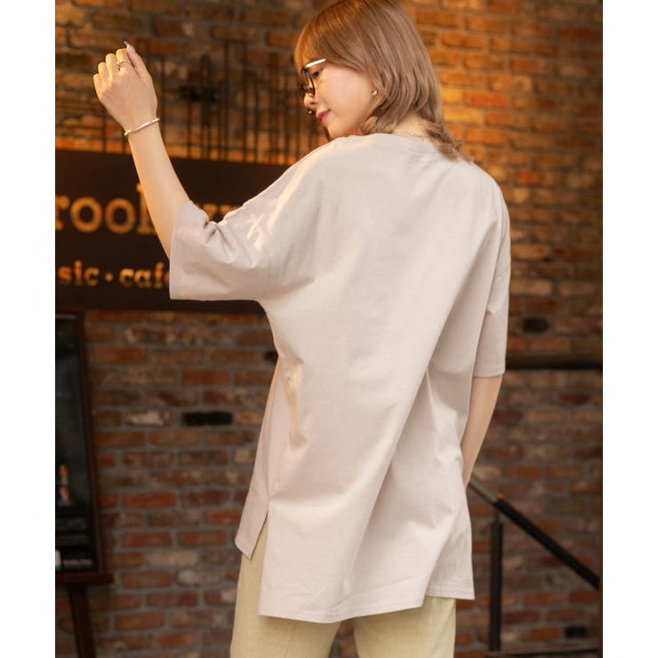 オーバーサイズチュニックTシャツ レディース カット | ad thie | 詳細画像57 