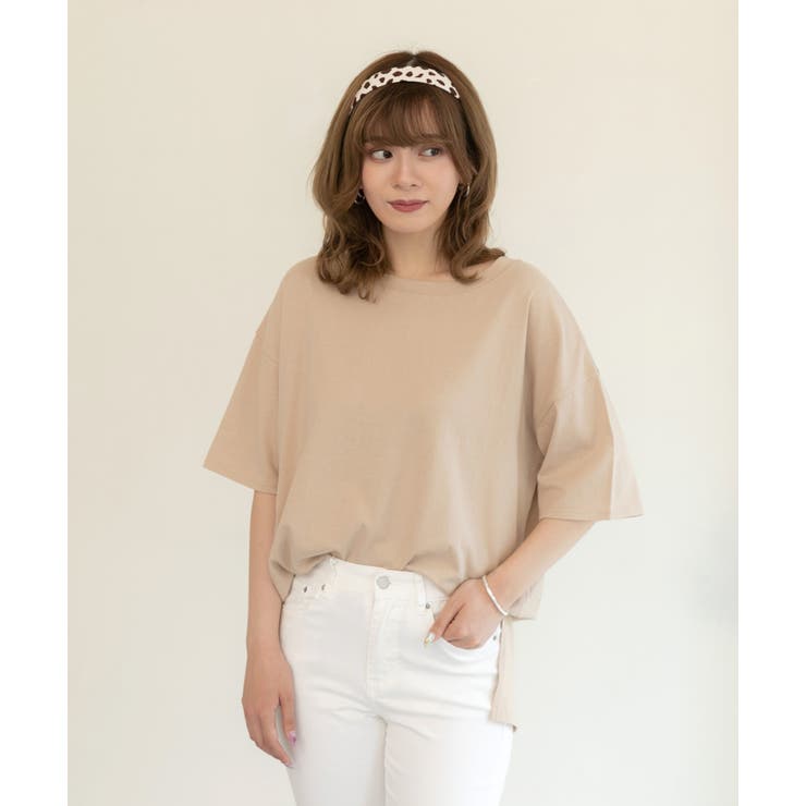 オーバーサイズチュニックTシャツ レディース カット | ad thie | 詳細画像58 