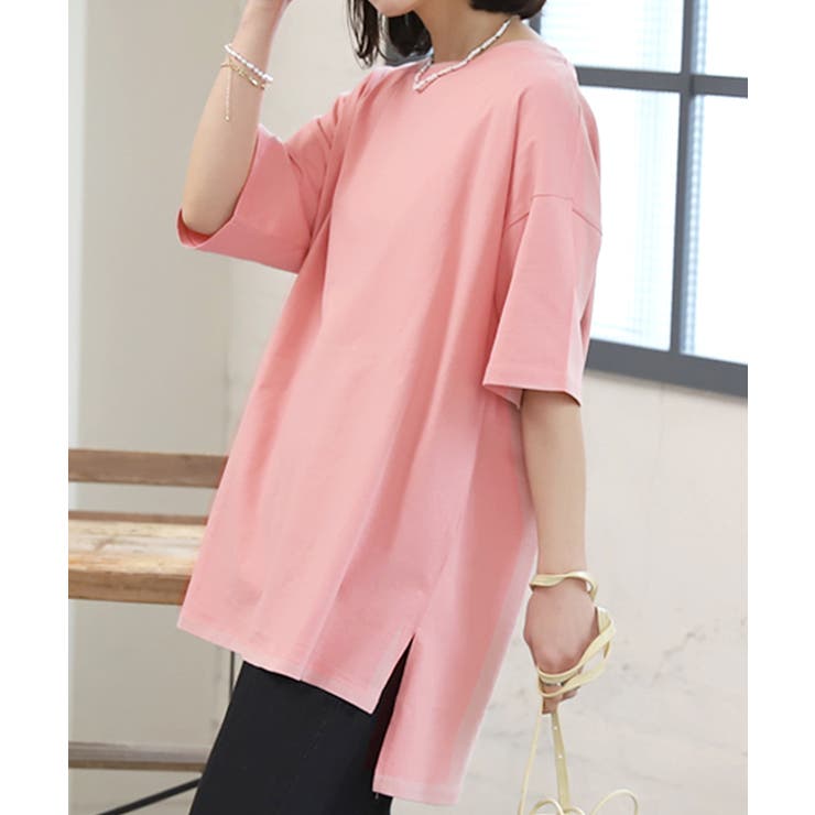 オーバーサイズチュニックTシャツ レディース カット[品番