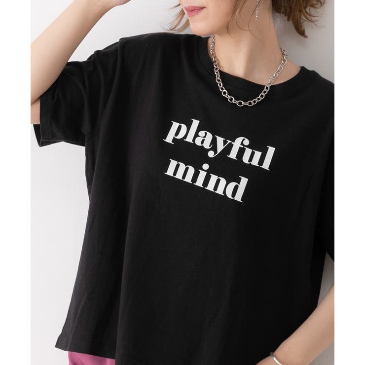 ロゴプリントTシャツ 柄 Tシャツ | ad thie | 詳細画像39 