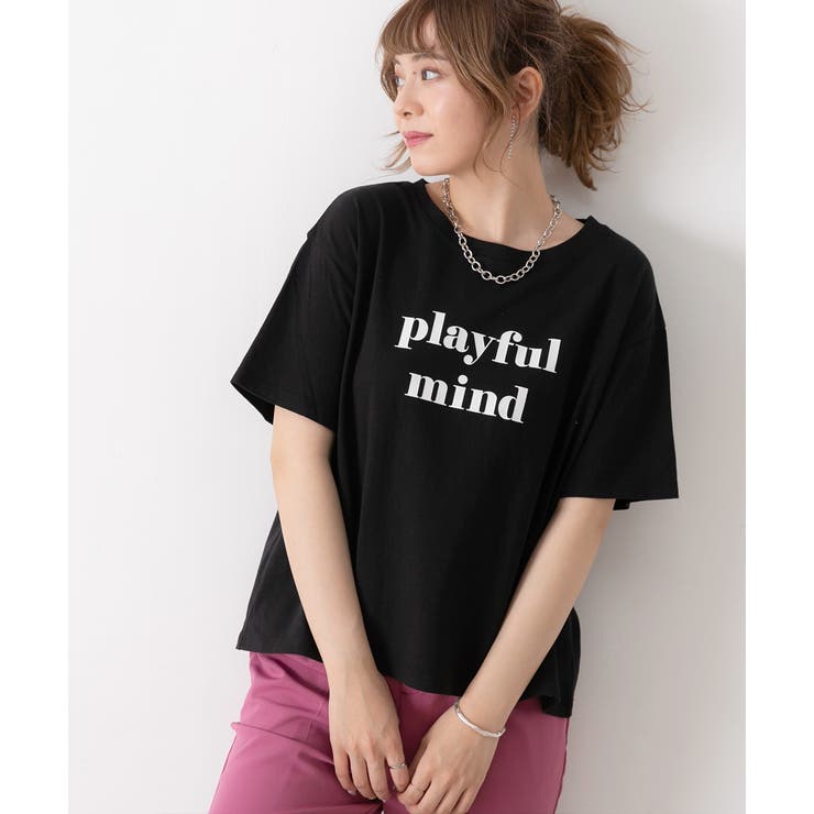 ロゴプリントTシャツ 柄 Tシャツ | ad thie | 詳細画像40 