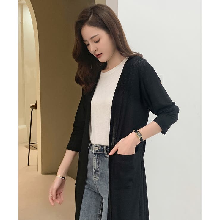 ポケット付きトッパーカーディガン | ad thie | 詳細画像5 