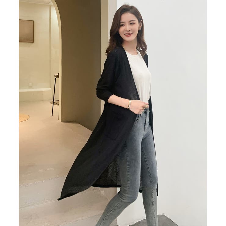 ポケット付きトッパーカーディガン | ad thie | 詳細画像7 