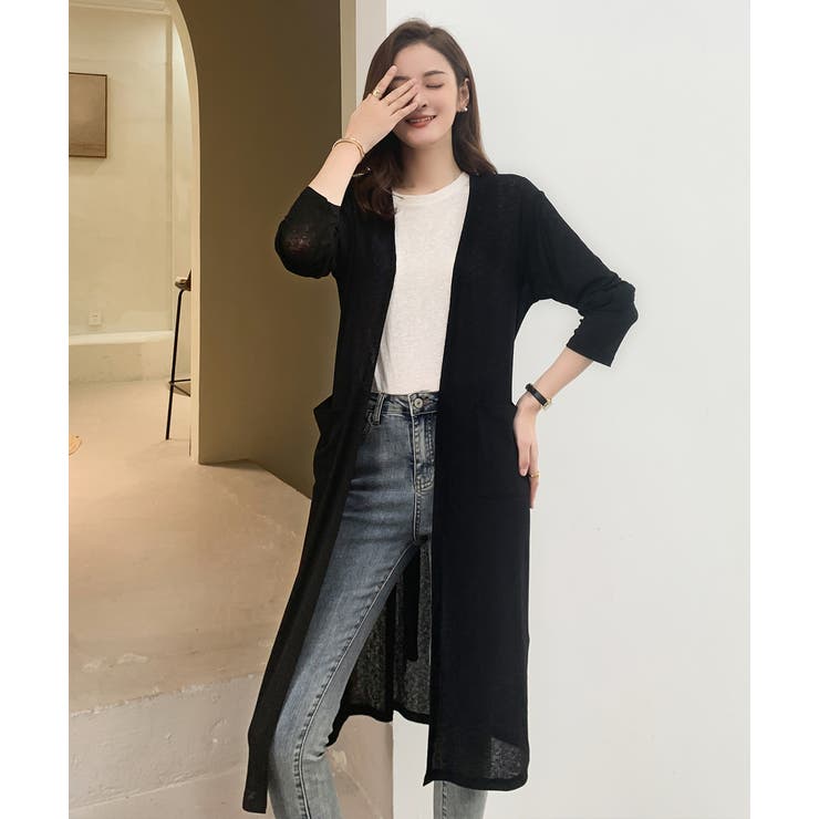 ポケット付きトッパーカーディガン | ad thie | 詳細画像8 