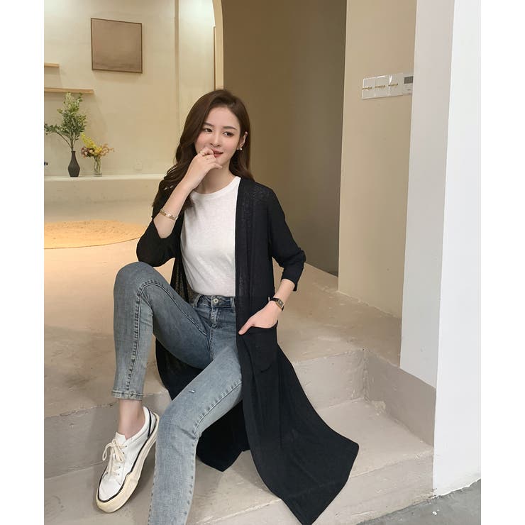 ポケット付きトッパーカーディガン | ad thie | 詳細画像10 