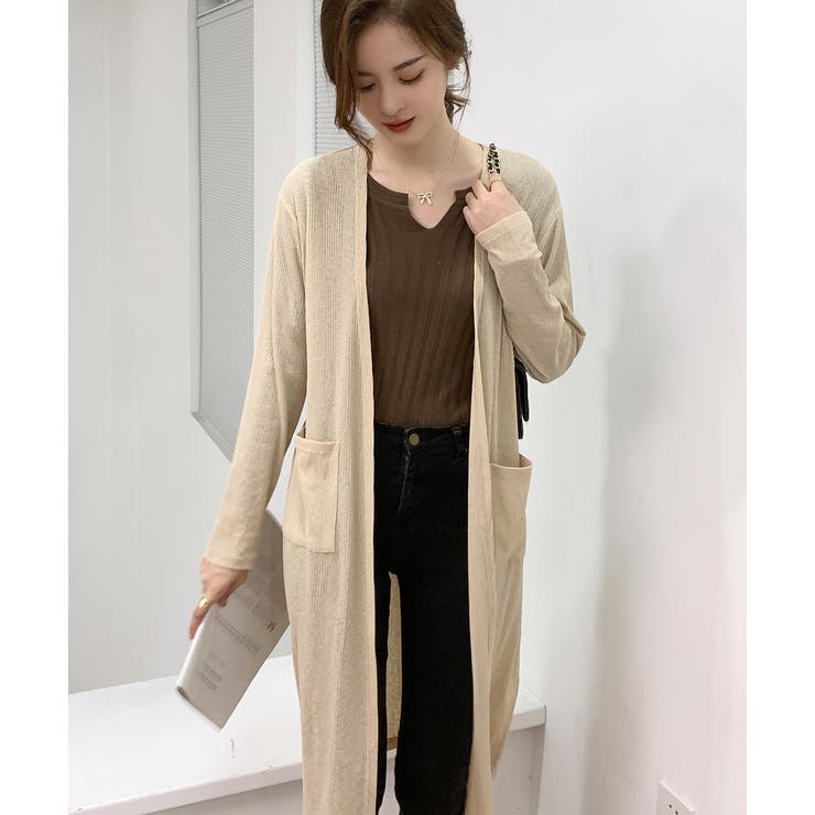 ポケット付きトッパーカーディガン | ad thie | 詳細画像18 