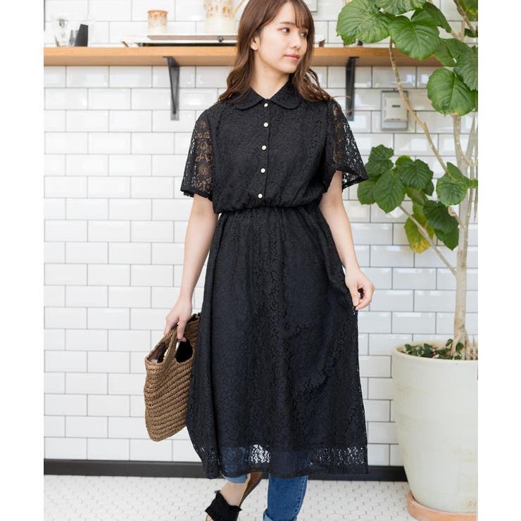 襟付き半袖レースワンピース 春 夏 品番 Adew Ad Thie アドティエ のレディースファッション通販 Shoplist ショップリスト