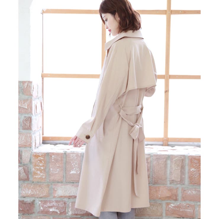 シンプルロングトレンチコート ロングコート[品番:ADEW0000172 シンプルロングトレンチコート ロングコート[品番:ADEW0000172