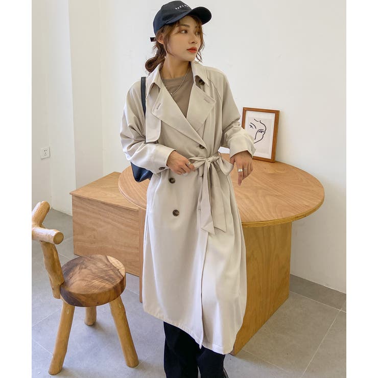 ルイルエブティック RUIRUE BOUTIQUE 2wayフードロングトレンチ
