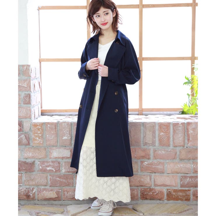 ルイルエブティック RUIRUE BOUTIQUE 2wayフードロングトレンチ