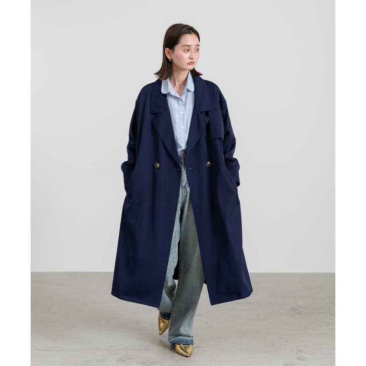 ビッグテーラートレンチコート ロングコート[品番：ADEW0000173