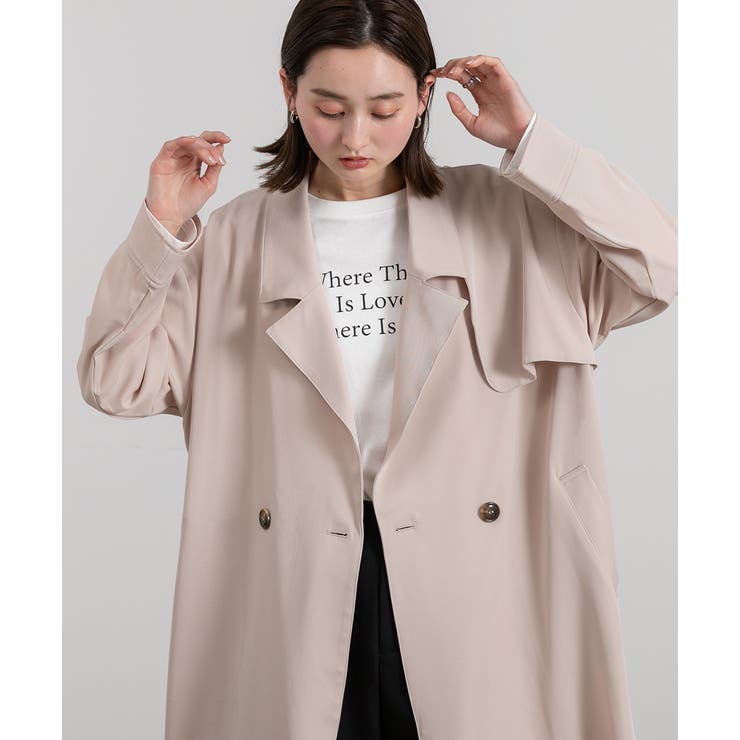 ビッグテーラートレンチコート  ロングコート | ad thie | 詳細画像28 