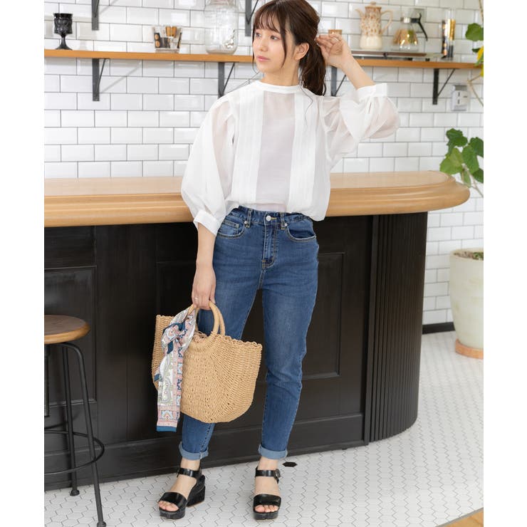 袖ボリューム２WAYシアーブラウス レディース ブラウス | ad thie | 詳細画像18 