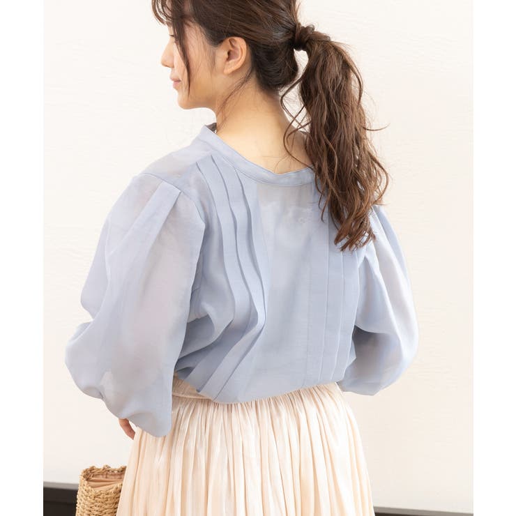 袖ボリューム２WAYシアーブラウス レディース ブラウス | ad thie | 詳細画像22 