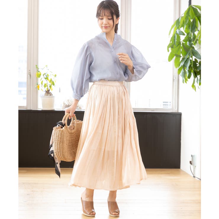 袖ボリューム２WAYシアーブラウス レディース ブラウス | ad thie | 詳細画像23 