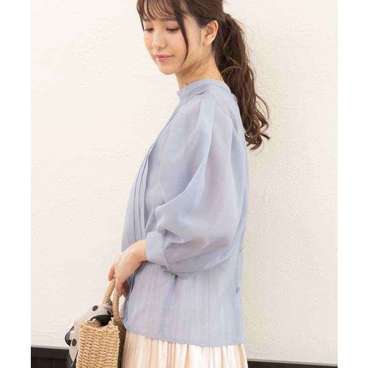 袖ボリューム２WAYシアーブラウス レディース ブラウス | ad thie | 詳細画像28 