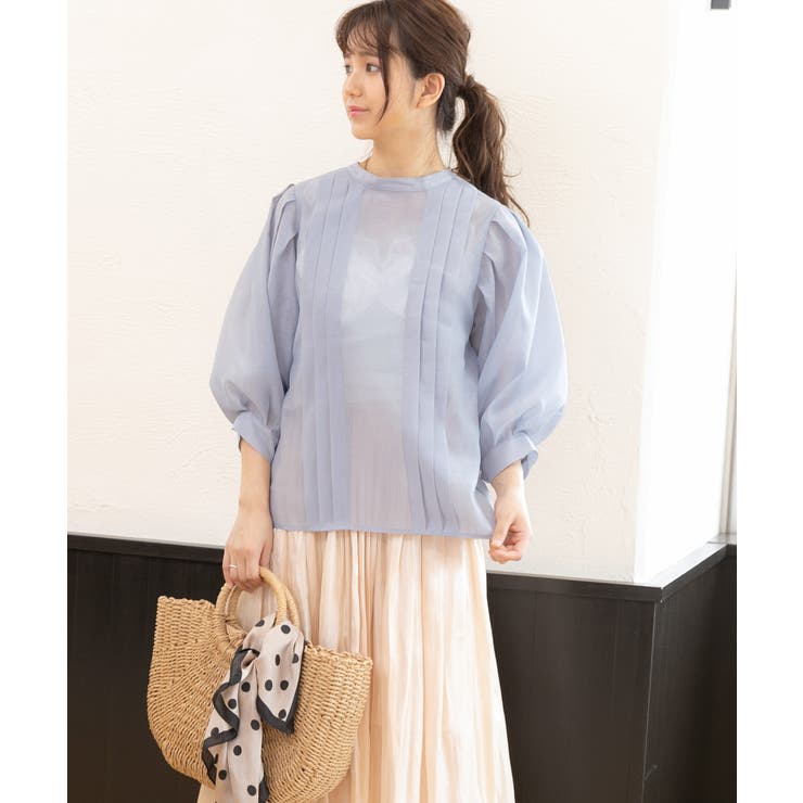 袖ボリューム２WAYシアーブラウス レディース ブラウス | ad thie | 詳細画像30 