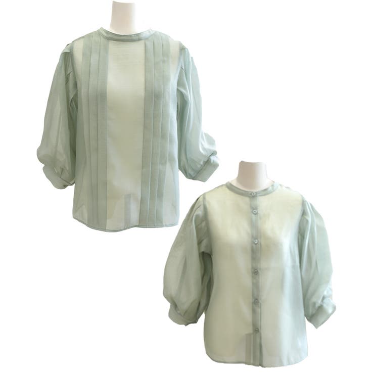 袖ボリューム２WAYシアーブラウス レディース ブラウス | ad thie | 詳細画像46 