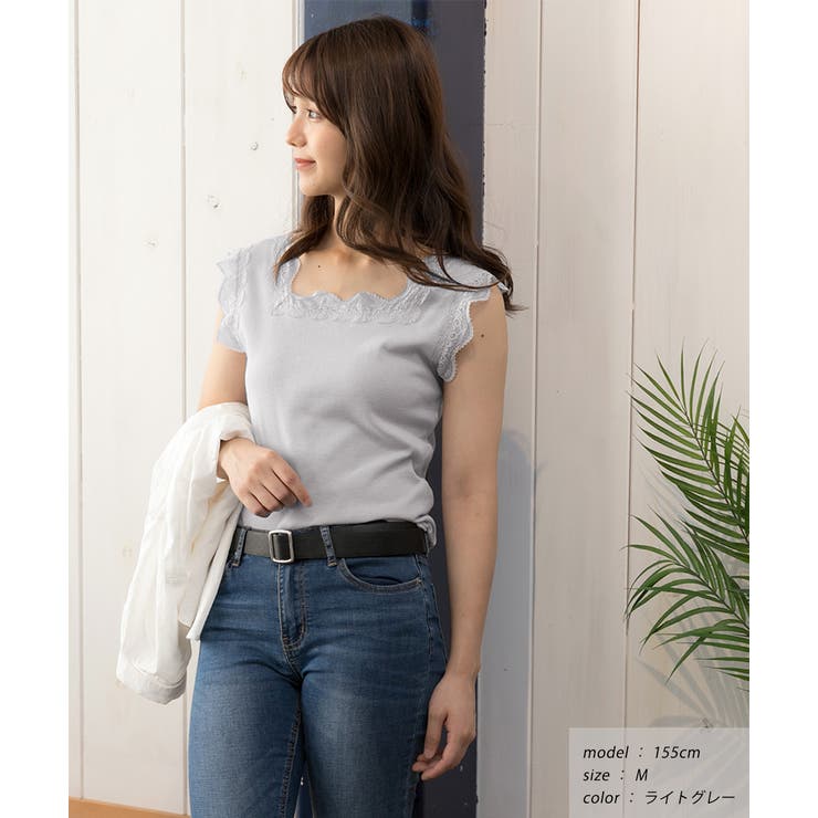 スクエア―レースキャミ レディース インナー | ad thie | 詳細画像4 