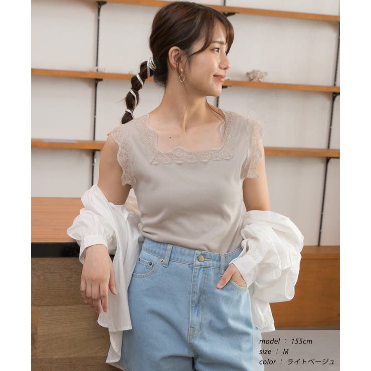 スクエア―レースキャミ レディース インナー | ad thie | 詳細画像6 