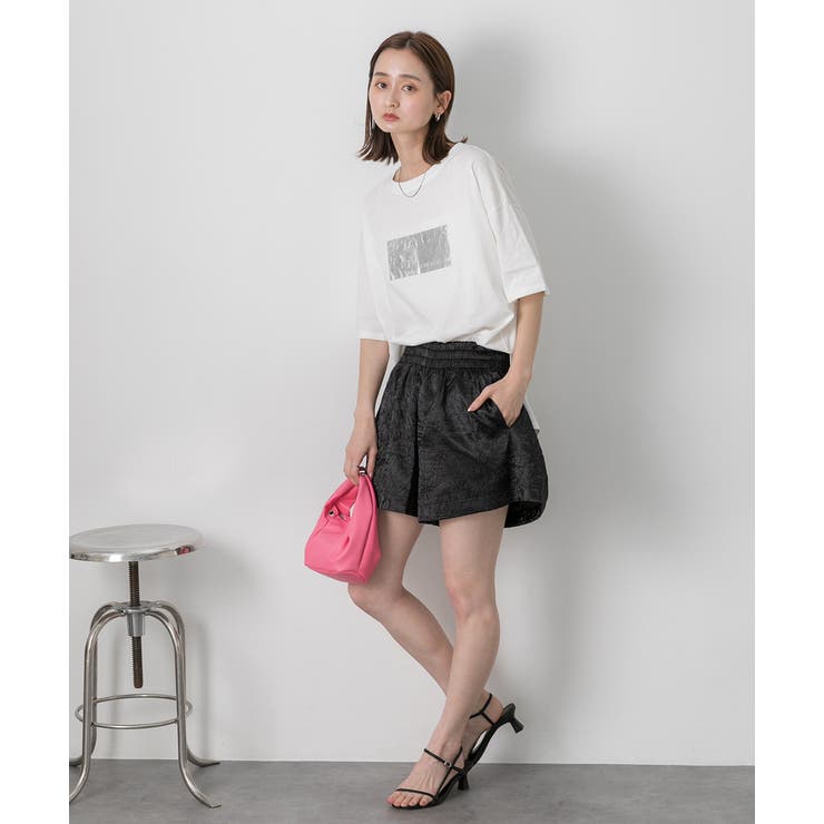 箔プリント オーバーサイズTシャツ | ad thie | 詳細画像10 