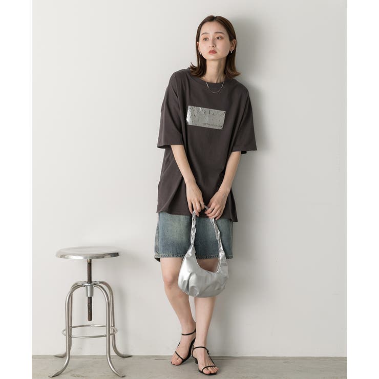箔プリント オーバーサイズTシャツ | ad thie | 詳細画像26 