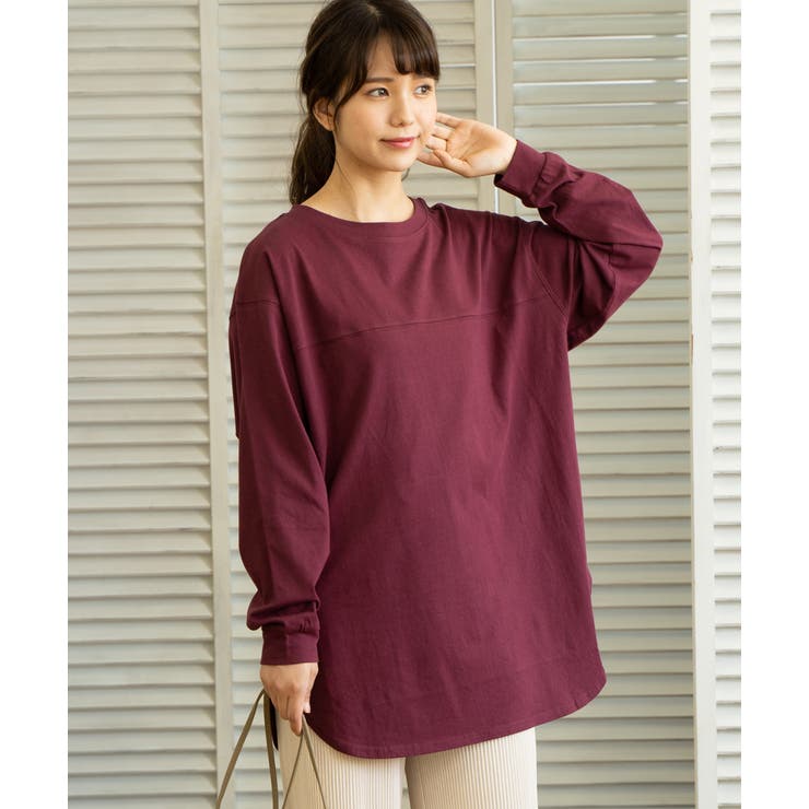 オーバーサイズシンプルロングtシャツ ロンt 綿100 品番 Adew Ad Thie アドティエ のレディース ファッション通販 Shoplist ショップリスト