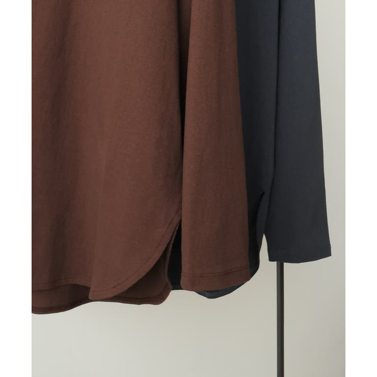 チュニックロングTシャツ ロンT ラウンドスリット | ad thie | 詳細画像26 