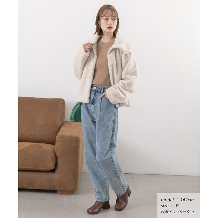 プチハイネックニット リブニット シンプル[品番：ADEW0000231