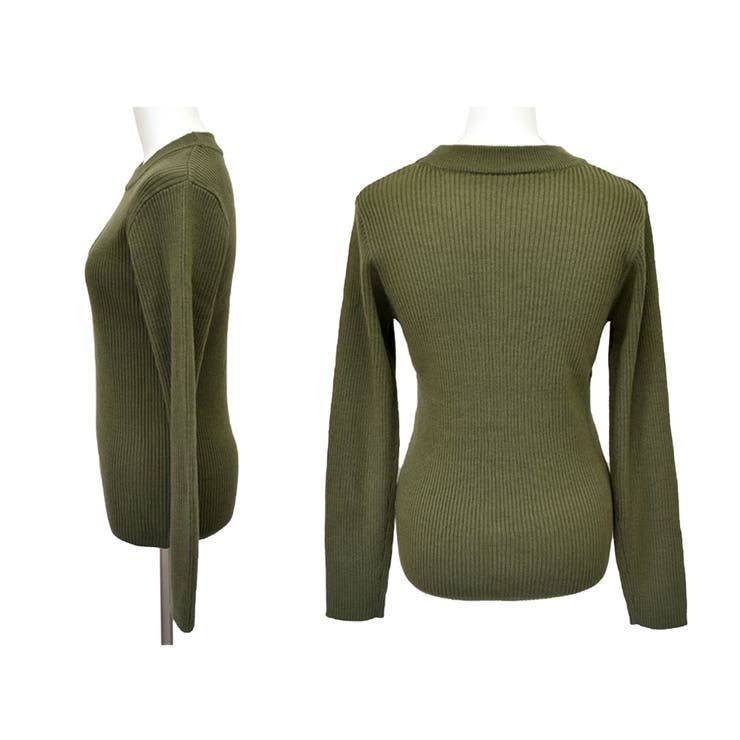 プチハイネックニット リブニット シンプル[品番：ADEW0000231]｜ad