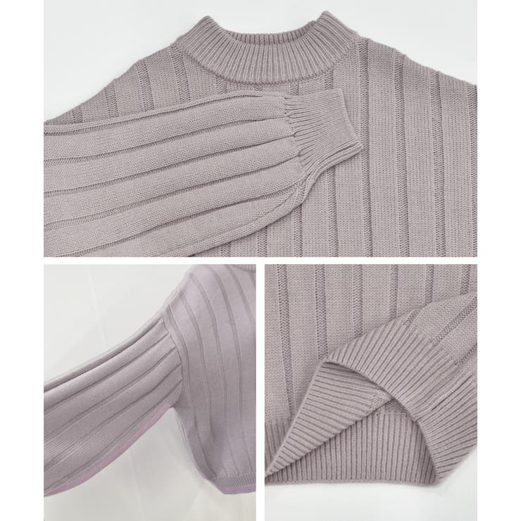 ワイドリブニット 太リブ ハイネック | ad thie | 詳細画像29 