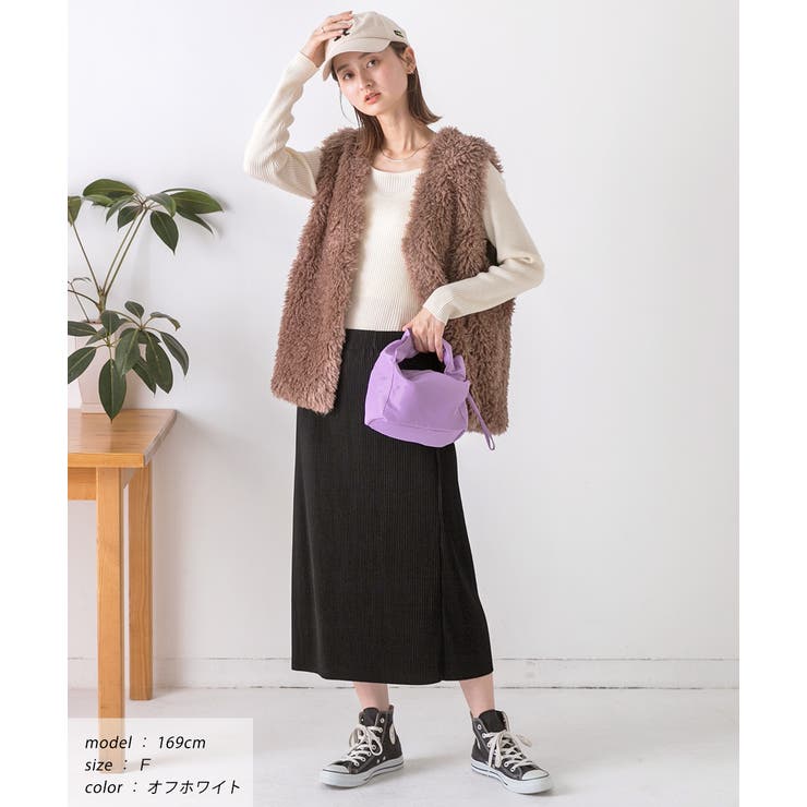 スクエアネック リブニットトップス | ad thie | 詳細画像22 