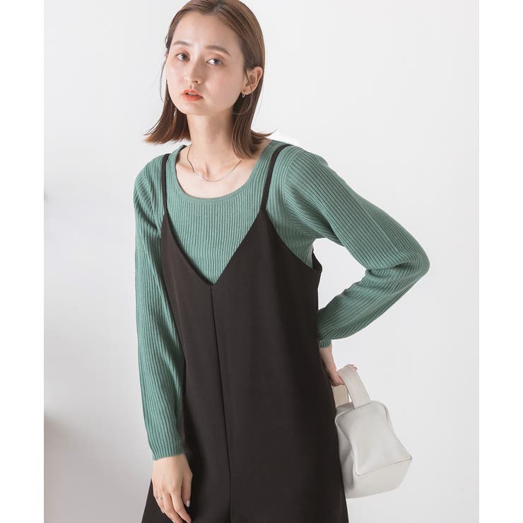 スクエアネック リブニットトップス | ad thie | 詳細画像27 