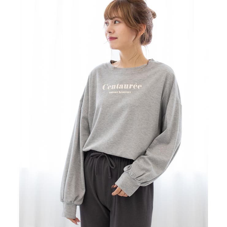 ロゴ入り長袖ルームウェア 柄 セットアップ | ad thie | 詳細画像28 