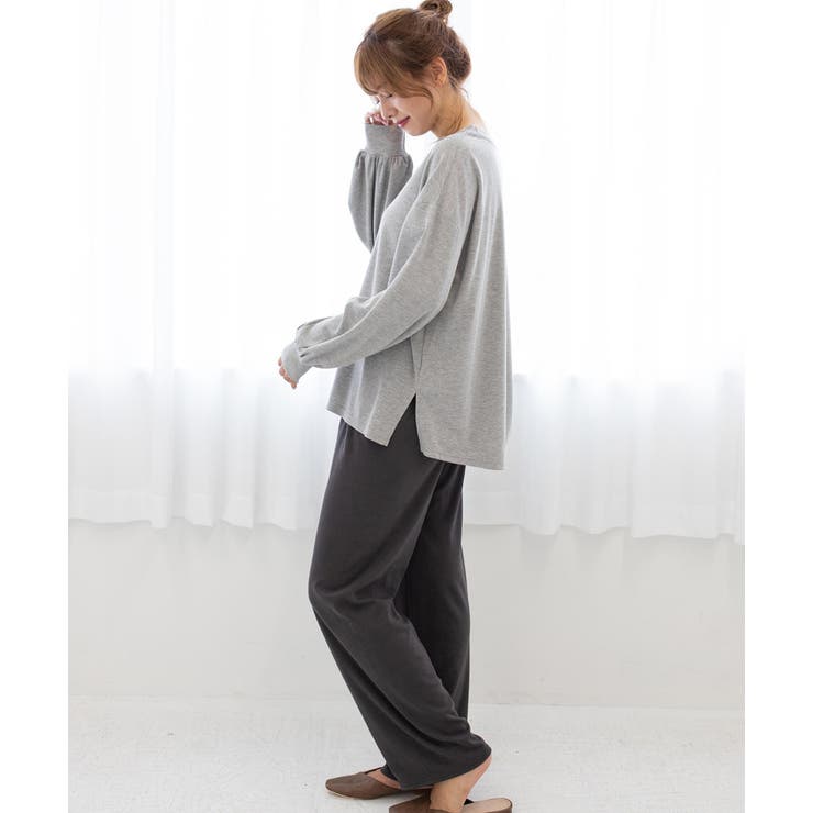 ロゴ入り長袖ルームウェア 柄 セットアップ | ad thie | 詳細画像29 