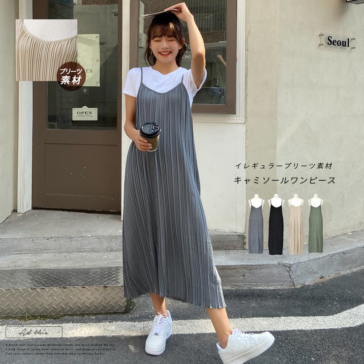 プリーツキャミワンピース 春 夏 品番 Adew Ad Thie アドティエ のレディースファッション通販 Shoplist ショップリスト